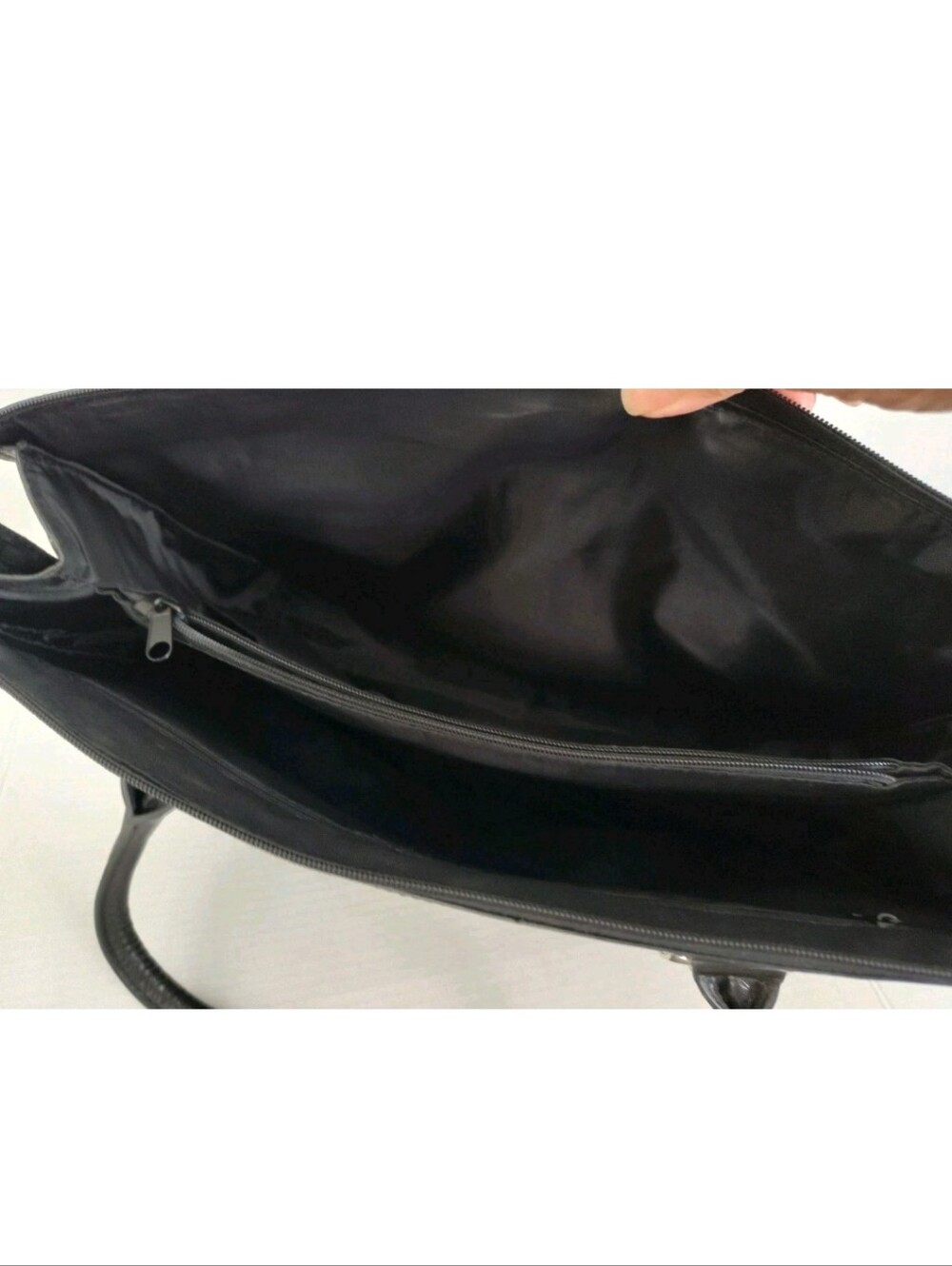 Wilsons Leather Black Laptop Briefcase Bag Business Organizer *No Shoulder Strap - Picture 4 of 11